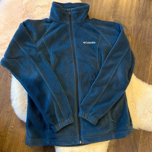 Womens Blue Columbia Fleece Full Zip Jacket Size Medium - Picture 3 of 8